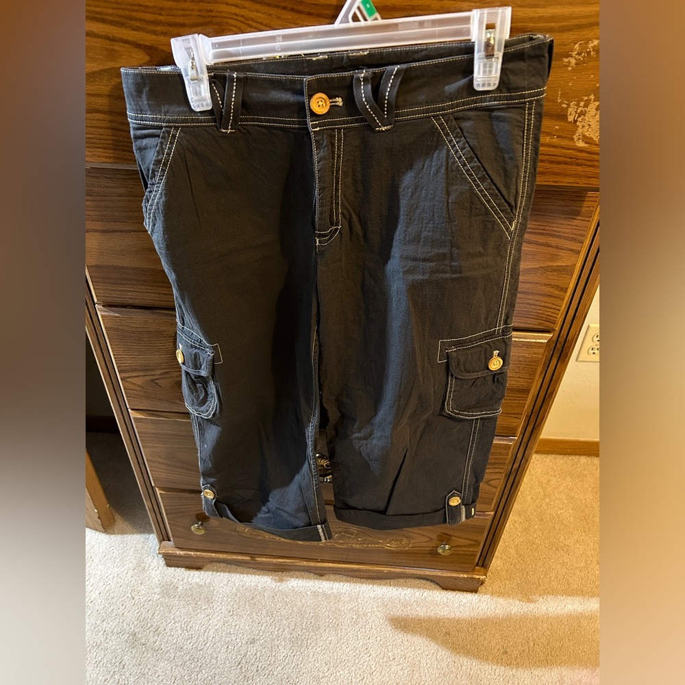 Lucy Charcoal Cargo Pants -Small